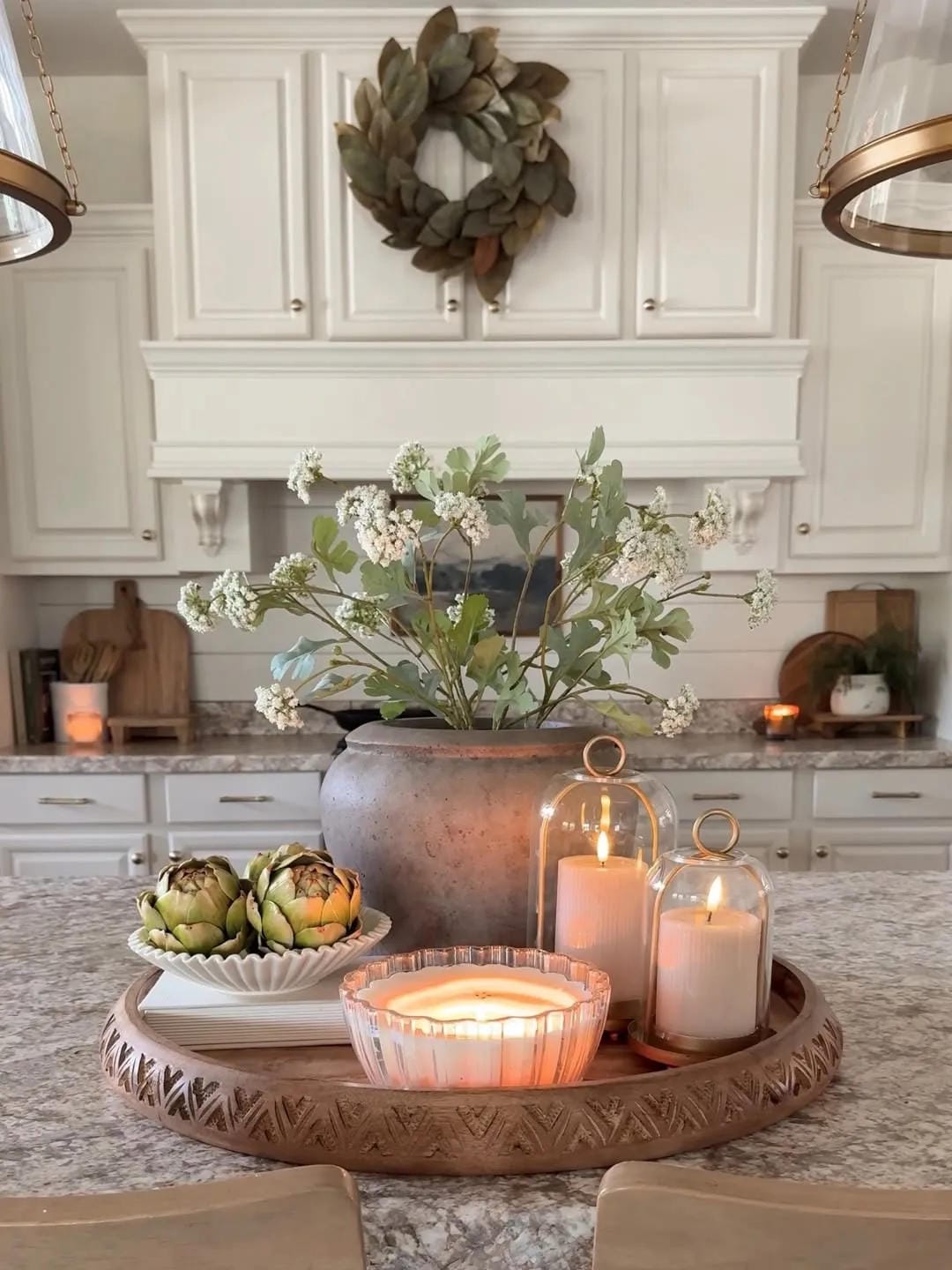 summer kitchen decor ideas with add candles to a summer tray