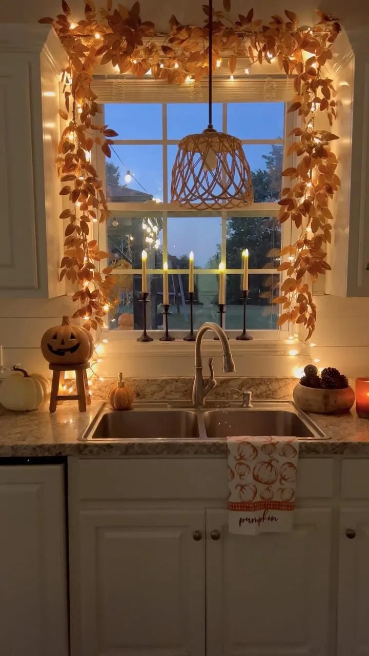 pretty fall vignette ideas