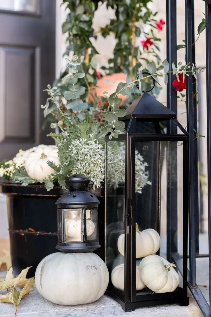 seasonal neutral fall porch decor ideas