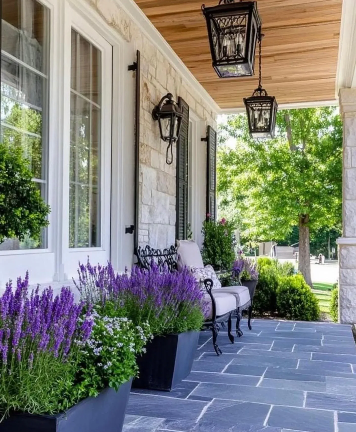 front door summer porch planter ideas
