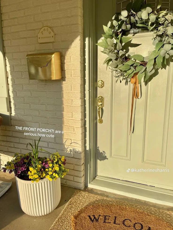 tiny front porch inspiration with welcoming decor
