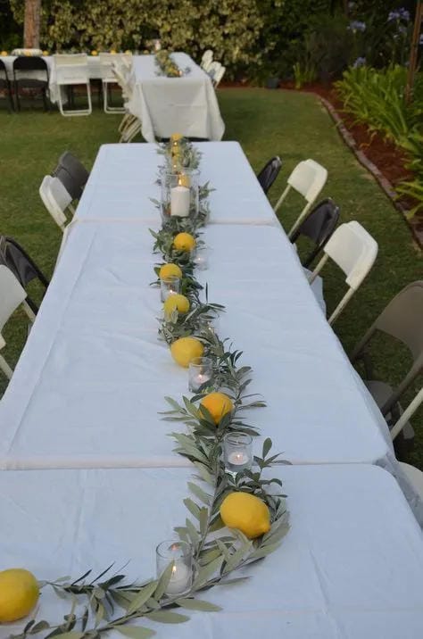 outdoor dinner party place setting