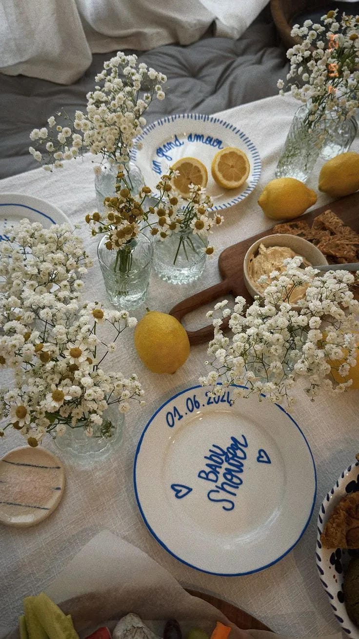 beige baby shower decor ideas
