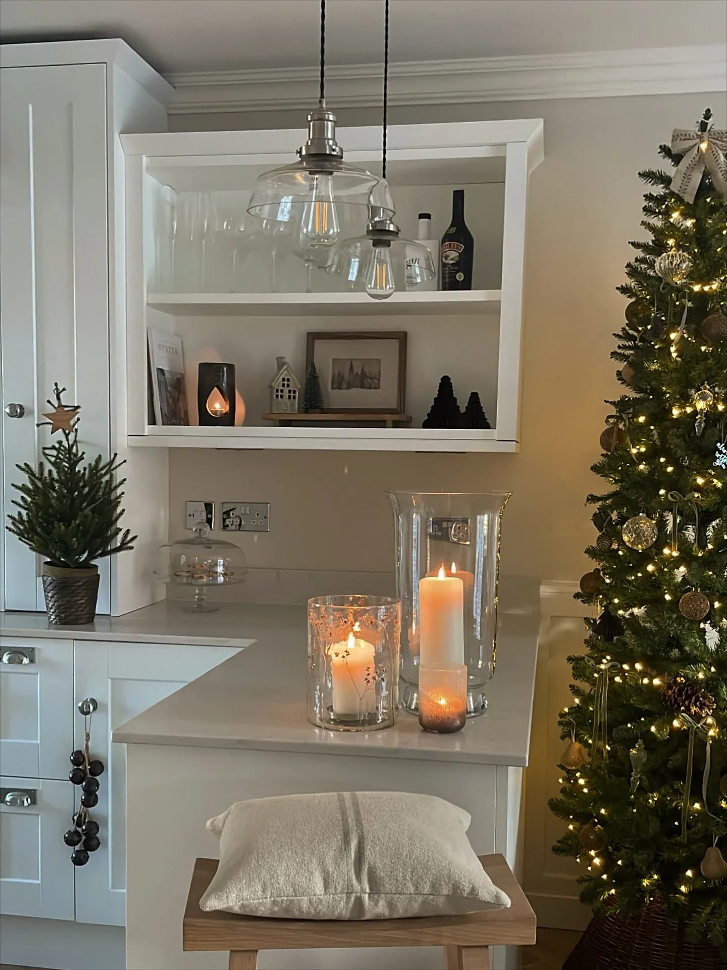 tiered tray kitchen christmas kitchen decor ideas