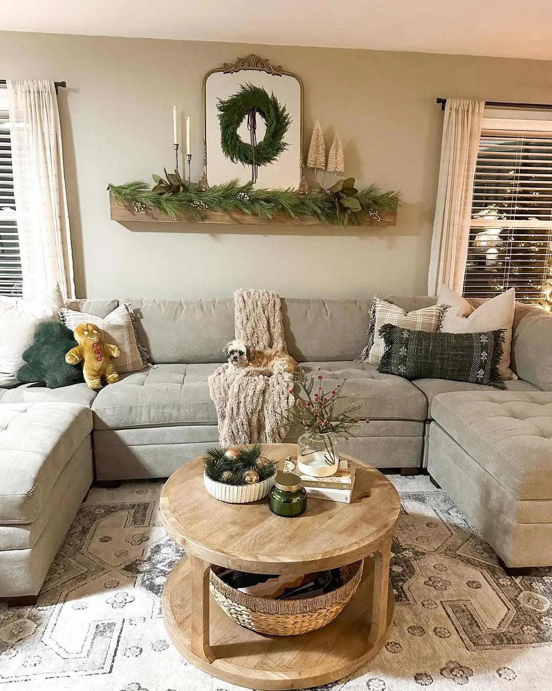 rustic Christmas living room inspiration