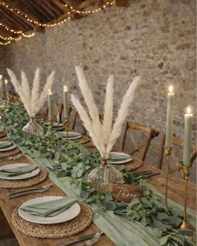 rustic wedding centerpiece with simple DIY details