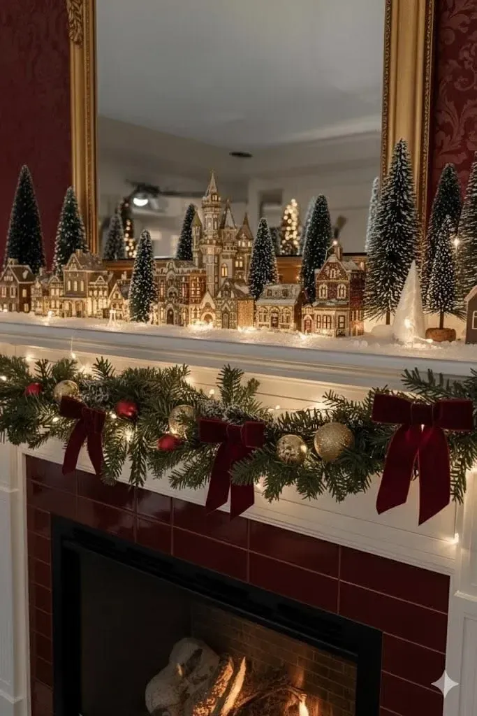 traditional mantel christmas fireplace decor ideas