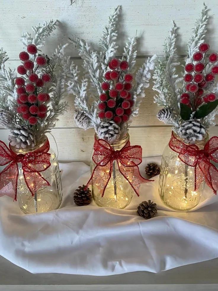 Budget-friendly Christmas centerpieces