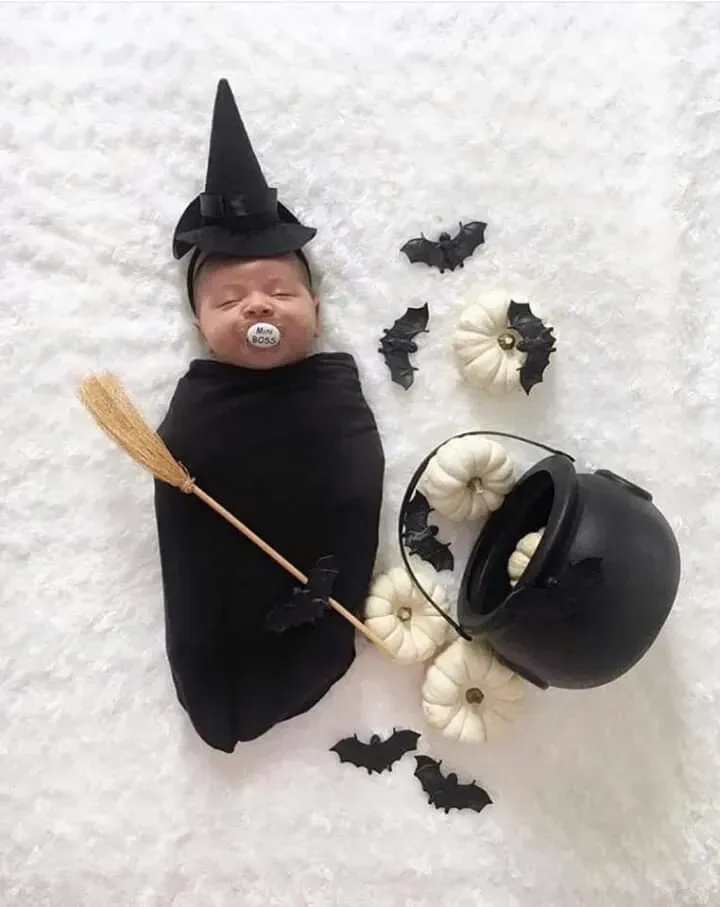 witch babys first halloween costume