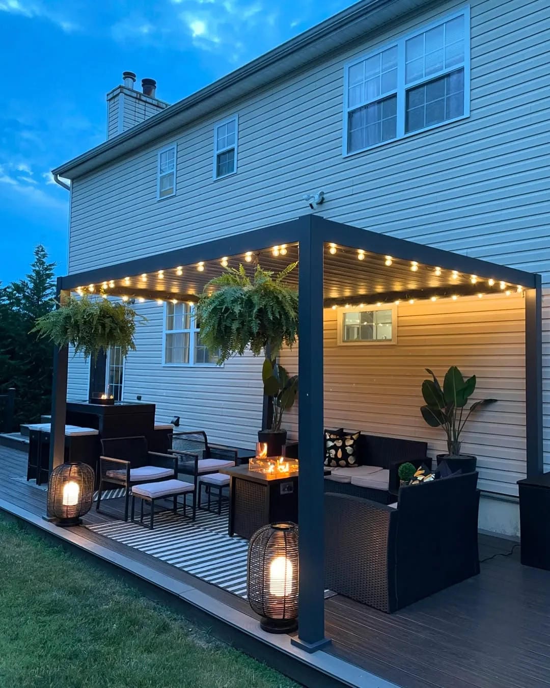 outdoor string light ideas with light the whole covered patio