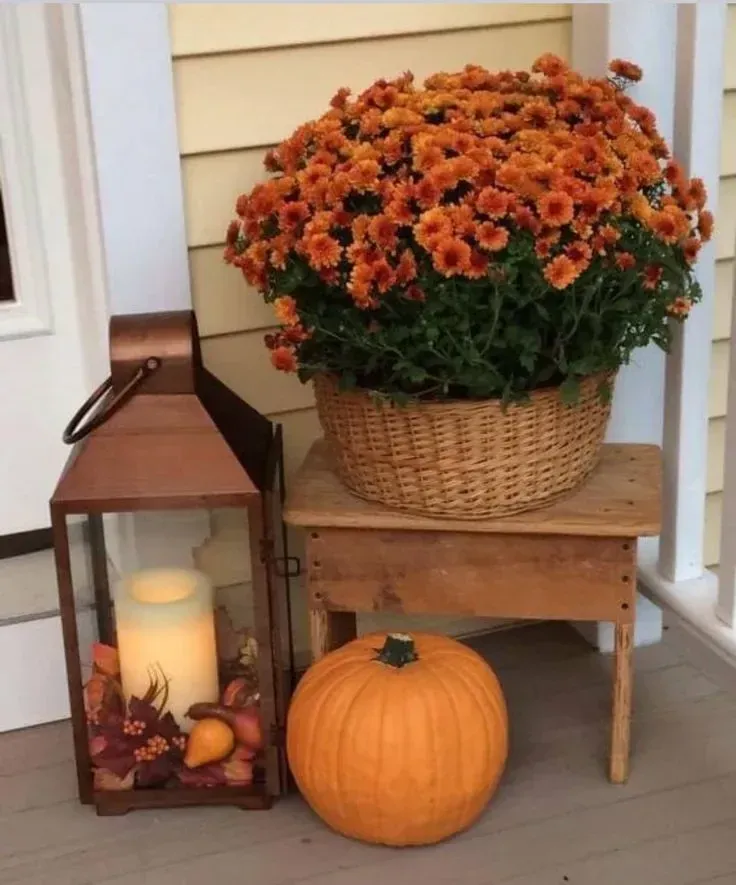 cozy small front porch fall decor ideas
