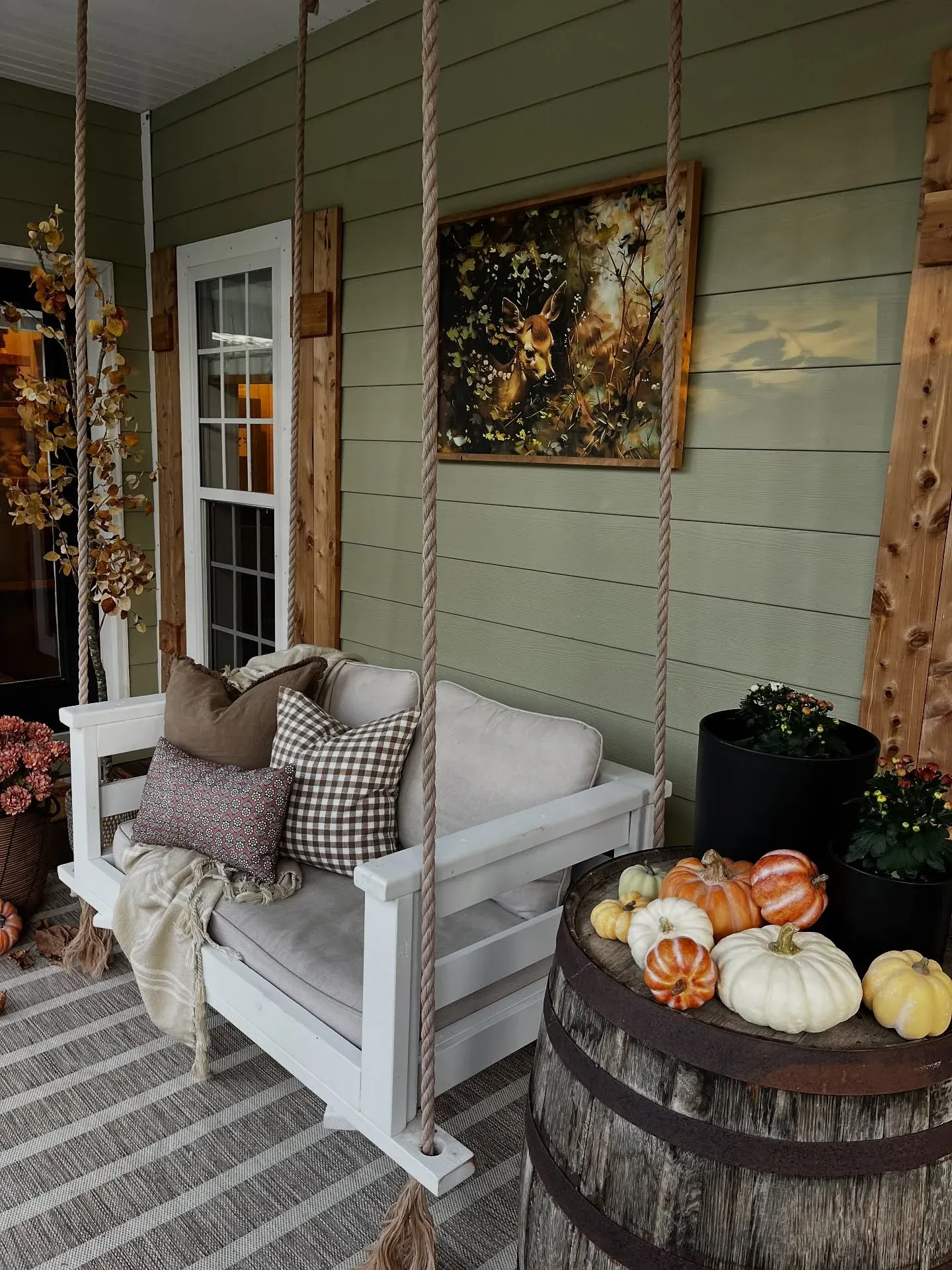autumn neutral fall porch decor ideas
