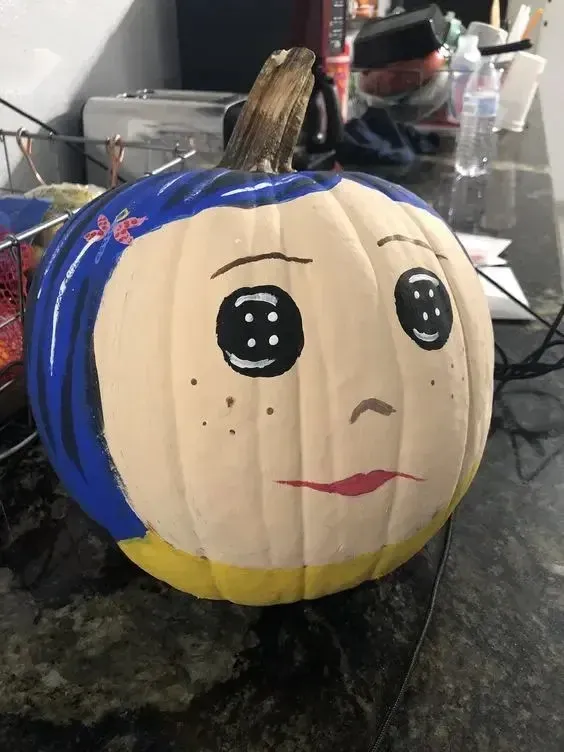 coraline pumpkin painting ideas