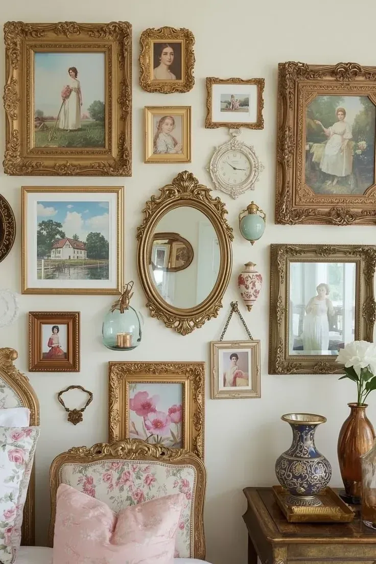 stylish living room gallery wall ideas