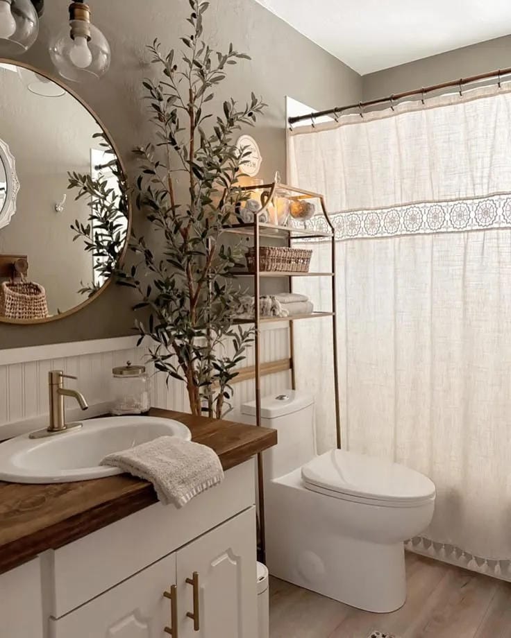 minimalist farmhouse bathroom