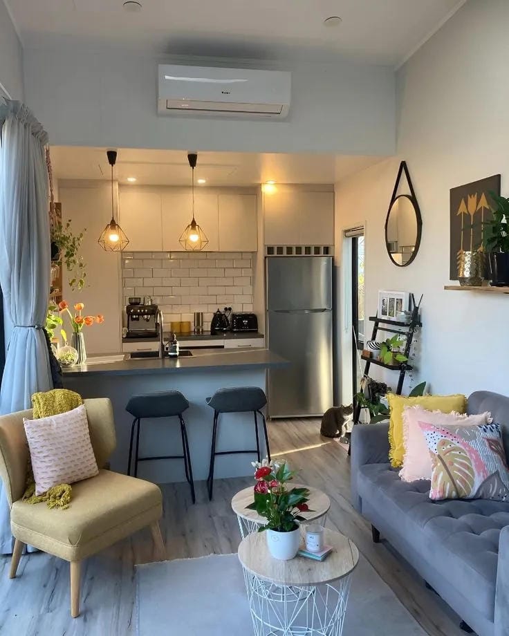 open plan kitchen diner living room