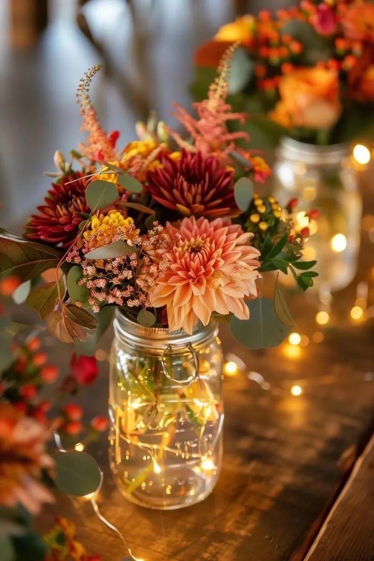 diy mason jar centerpiece ideas with flowers