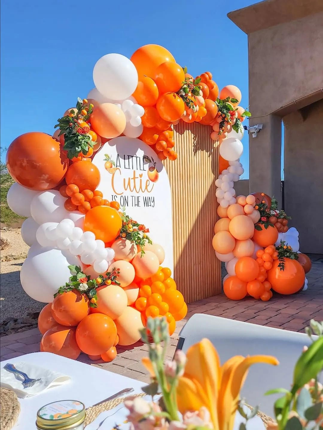 outdoor august baby shower theme ideas