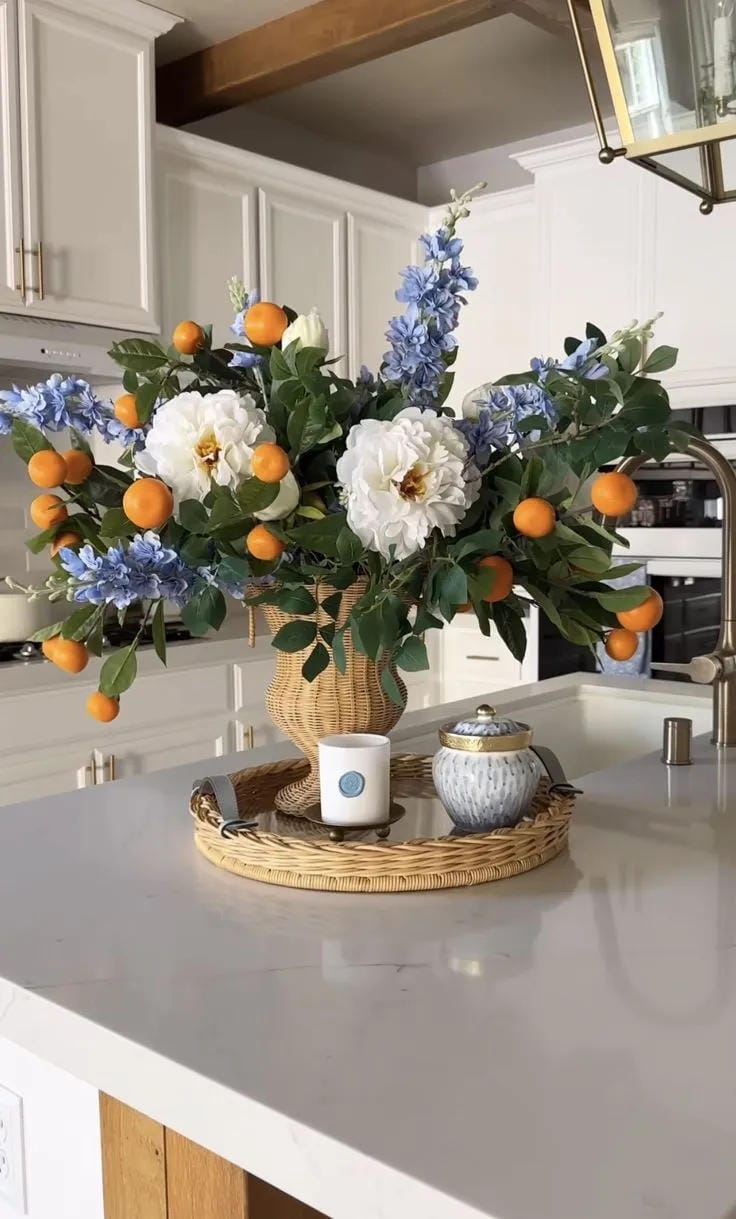 summer centerpiece for outdoor table