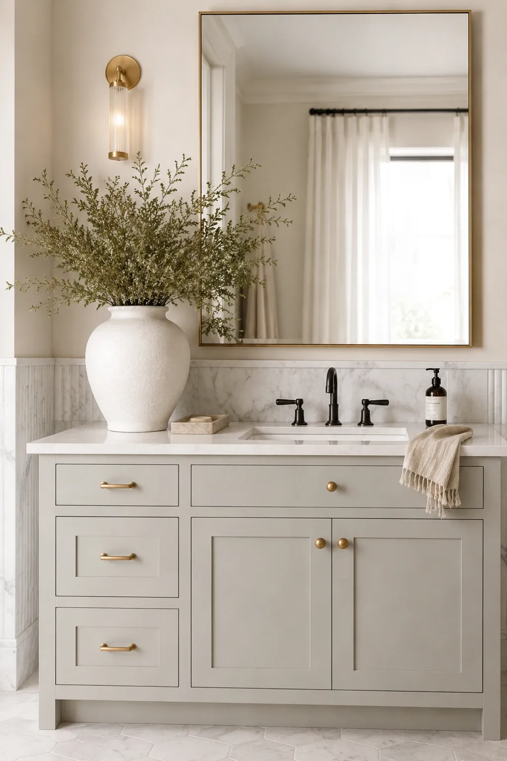 bathroom counter decor ideas single sink