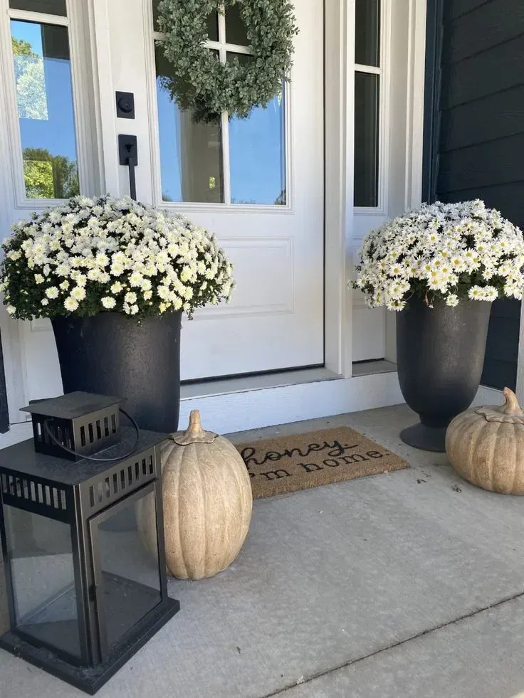welcoming neutral fall porch decor ideas