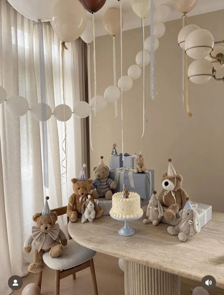 boy baby shower teddy bears with party hats