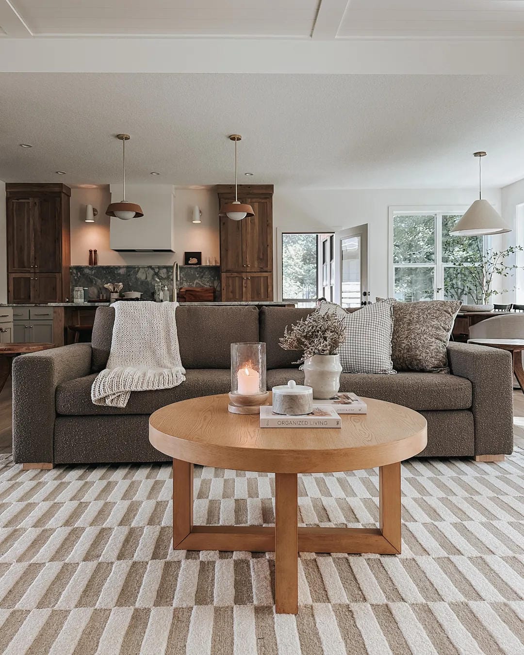 grey couch living room decor