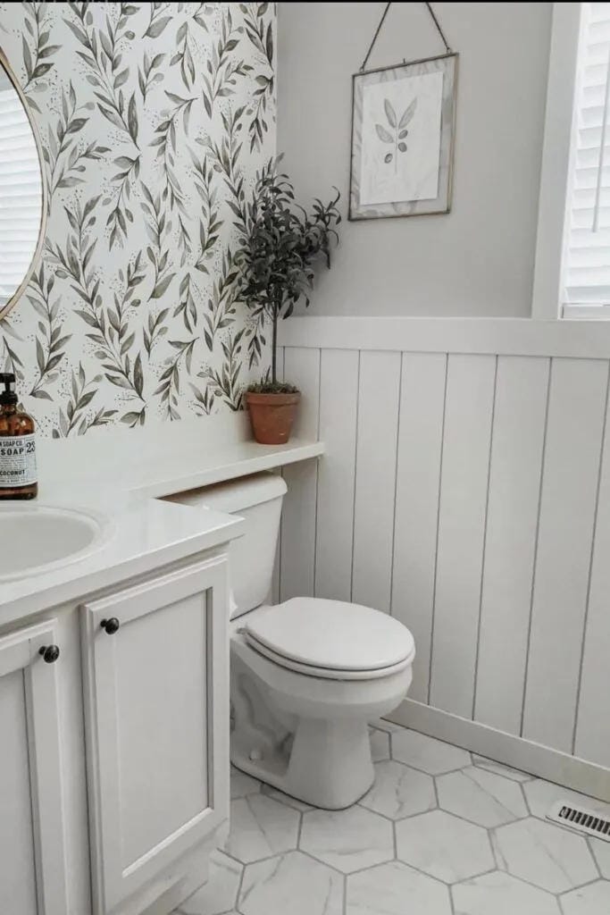 wood and white bathroom ideas