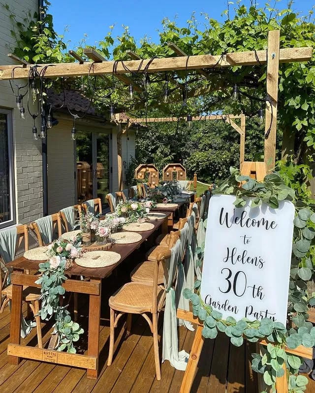 pretty garden party decorations