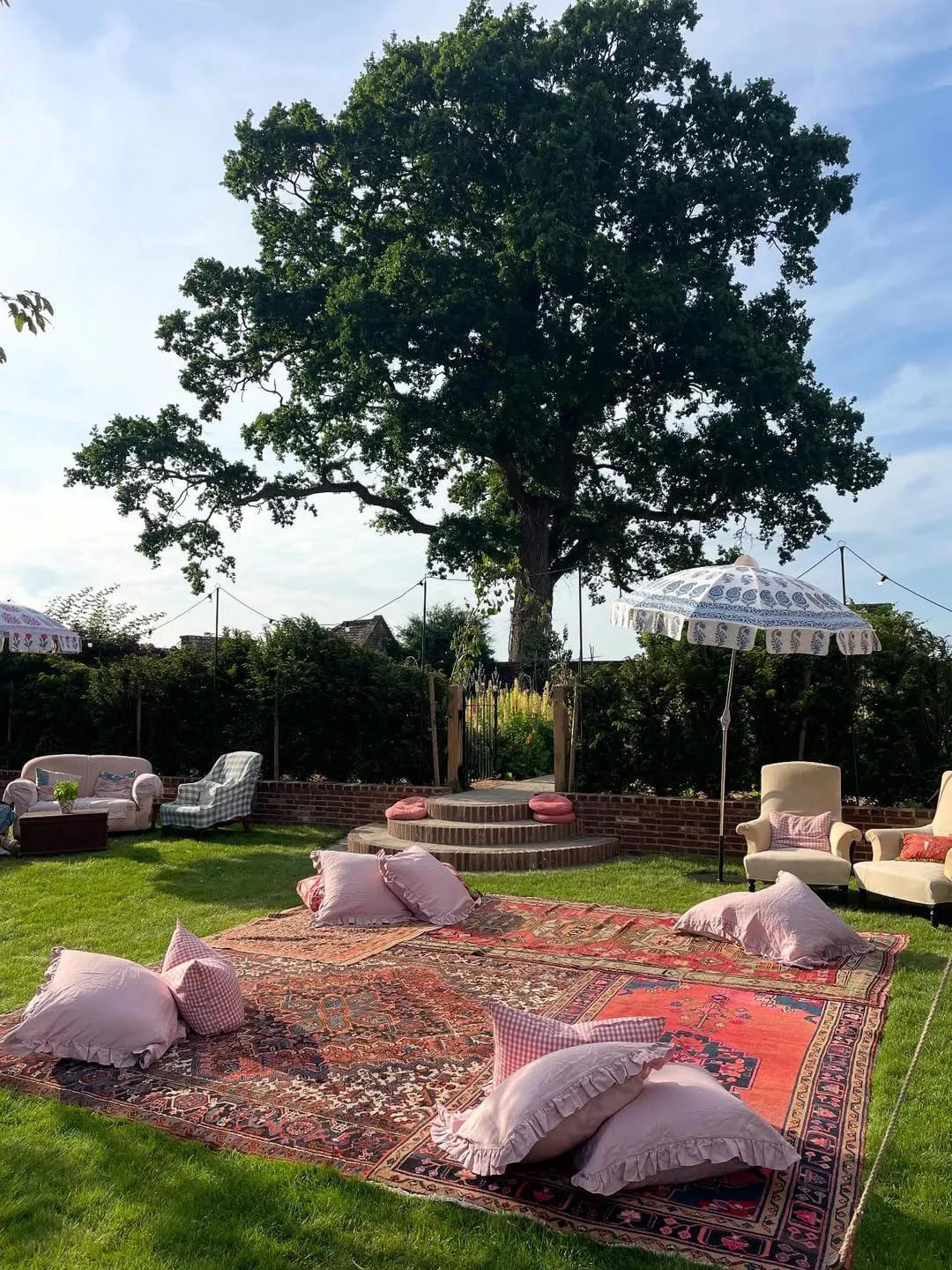 backyard party aesthetic ideas with make a picnic lounge with rugs