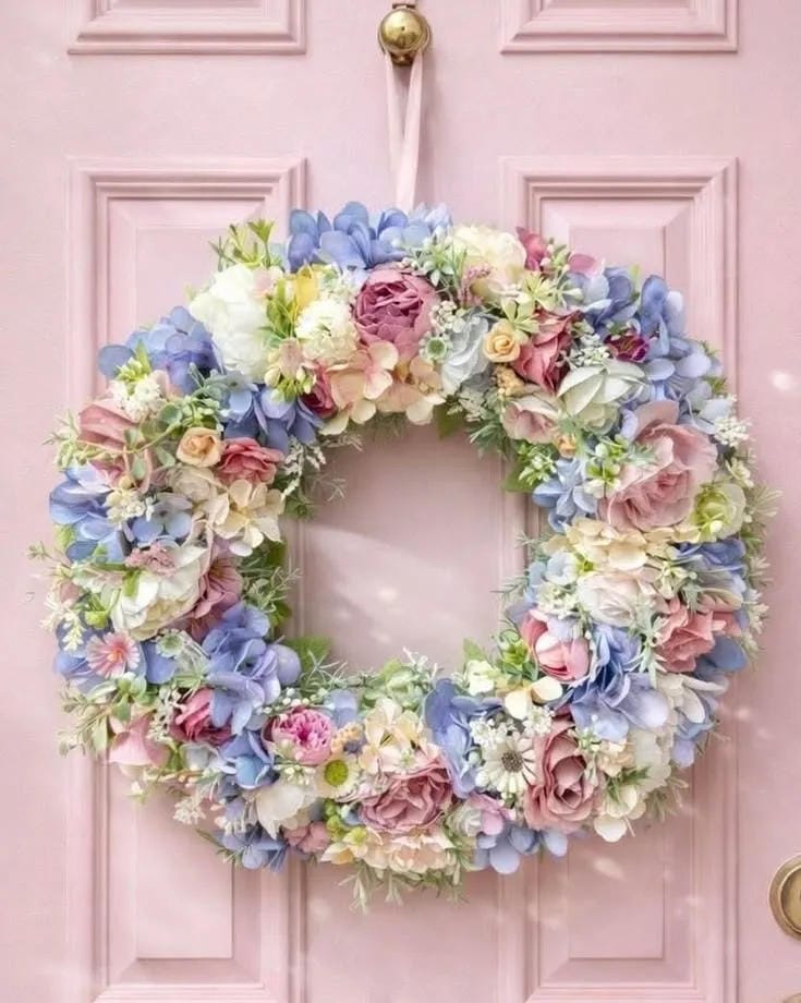 pink summer wreath ideas