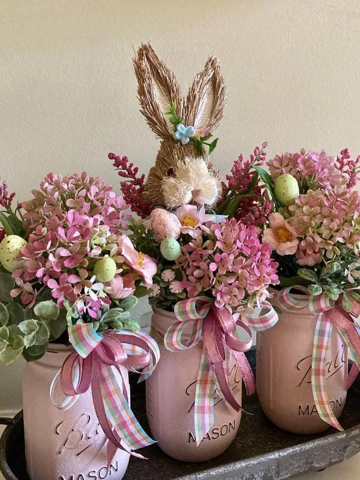mason jar centerpiece ideas with candles and flowers