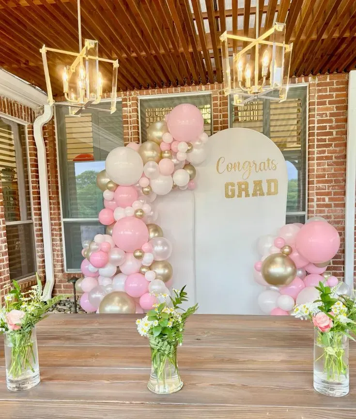 outdoor graduation backdrop ideas