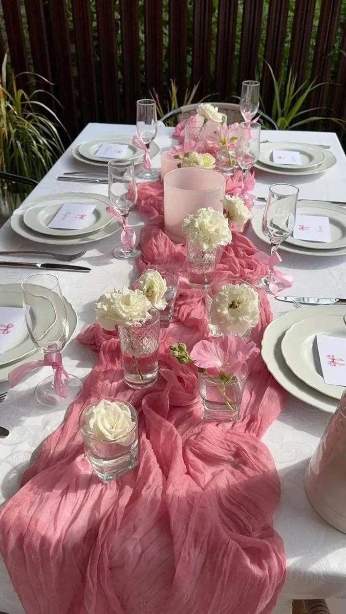 pink bridal shower table decor ideas