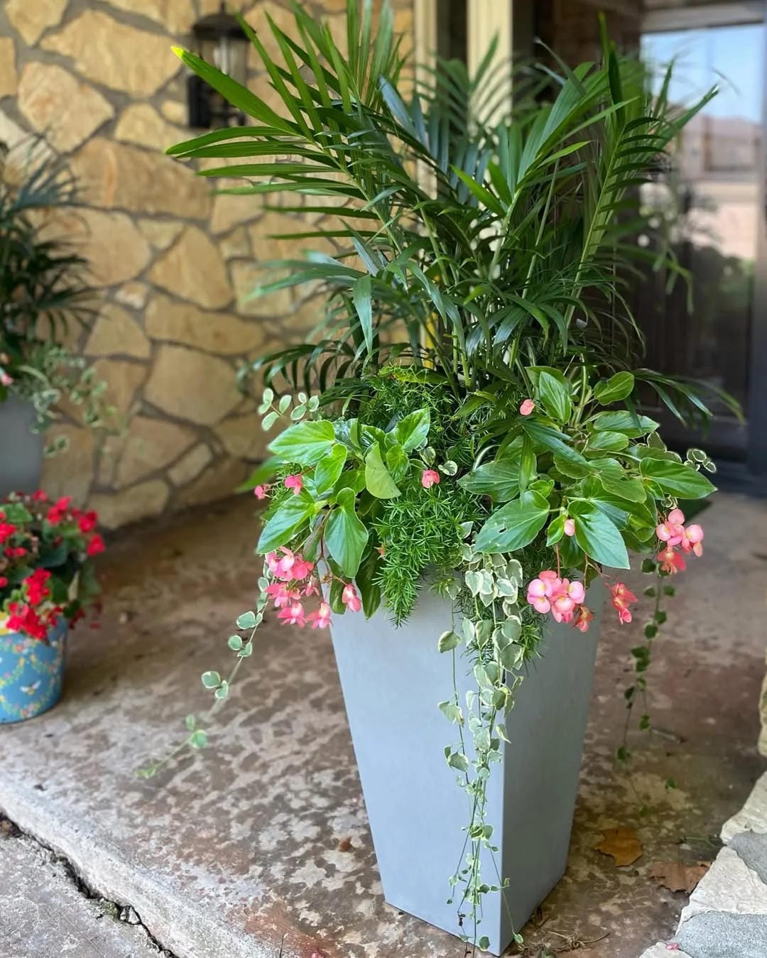 tall outdoor planter ideas with use a white planter for a shaded corner