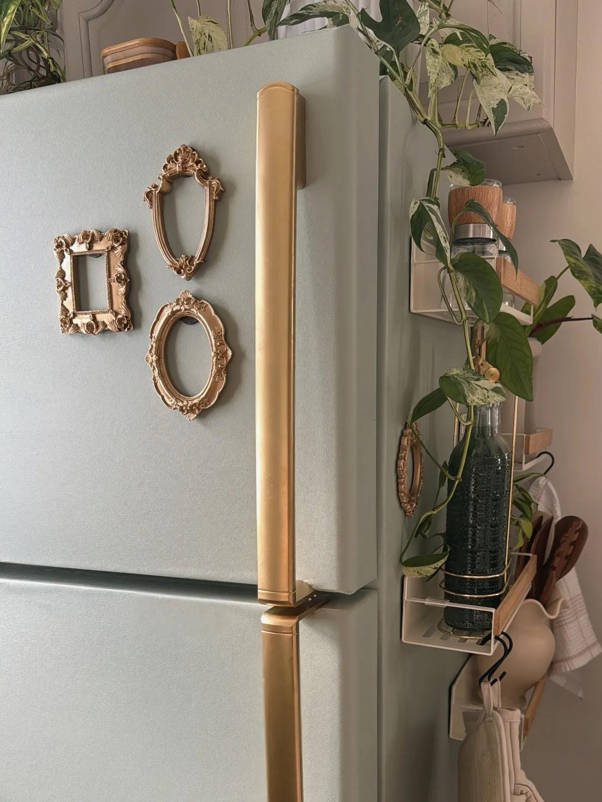 space saving over the refrigerator storage ideas