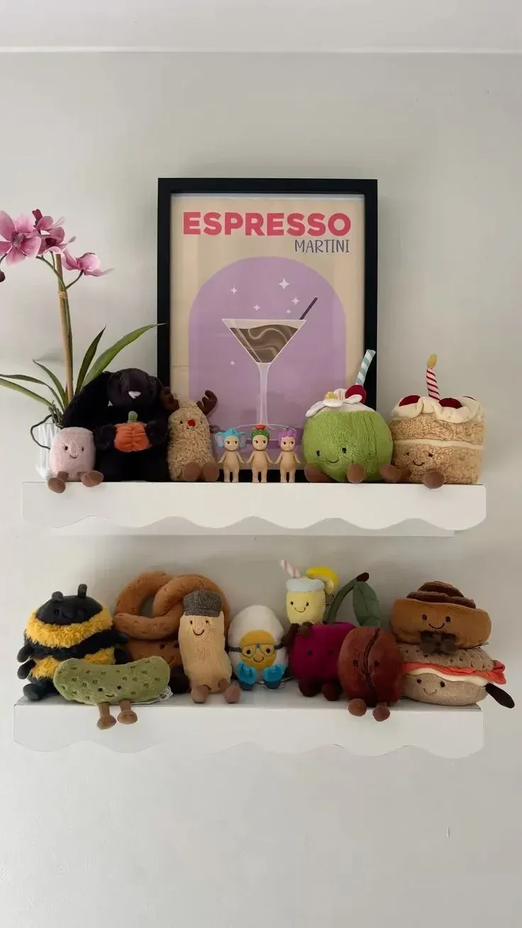 Jellycat display trinket shelf ideas