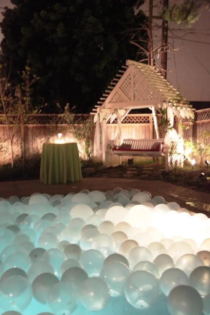 pool party decor ideas with create a glowing pool at night