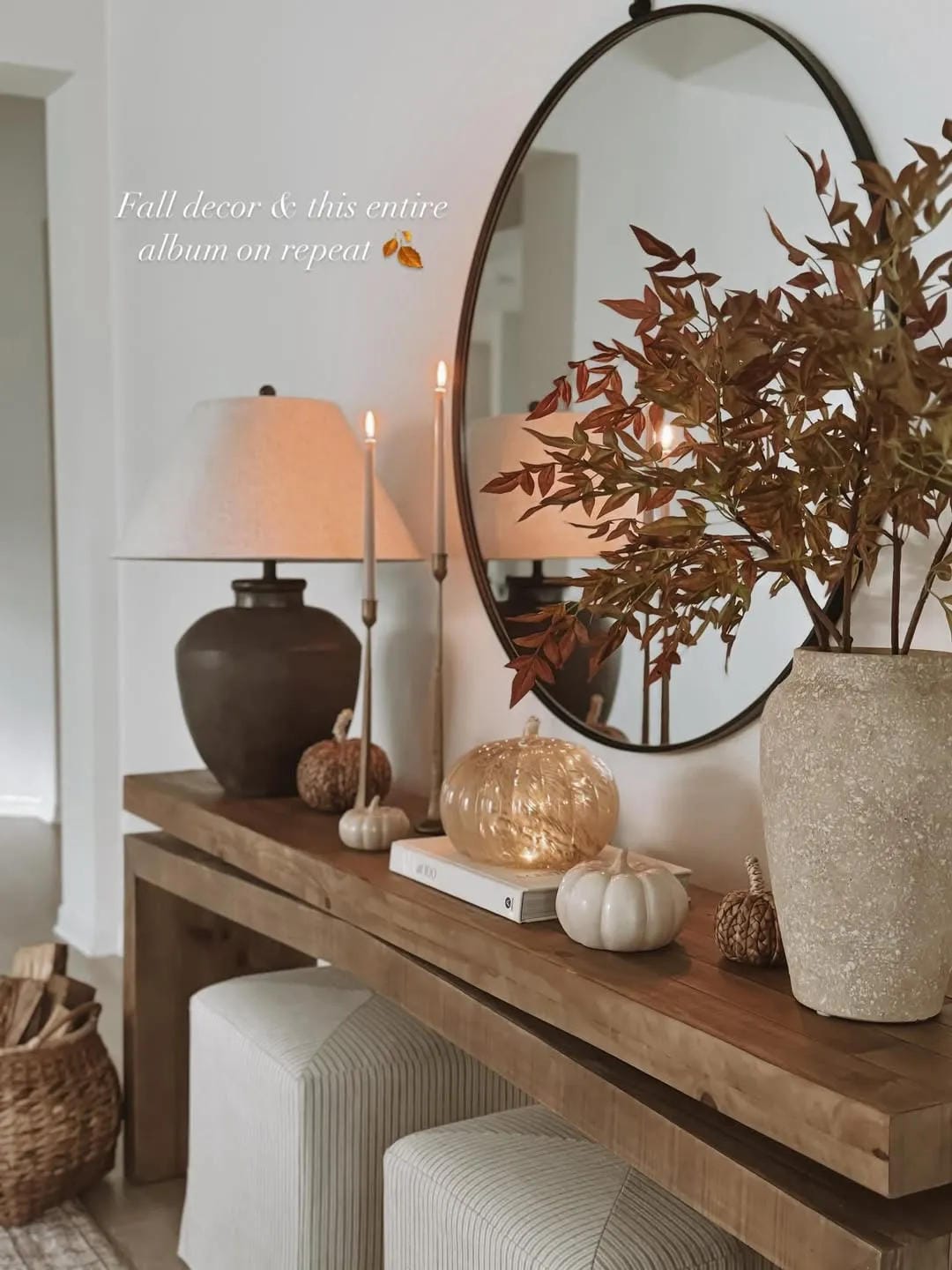 stylish fall vignette ideas