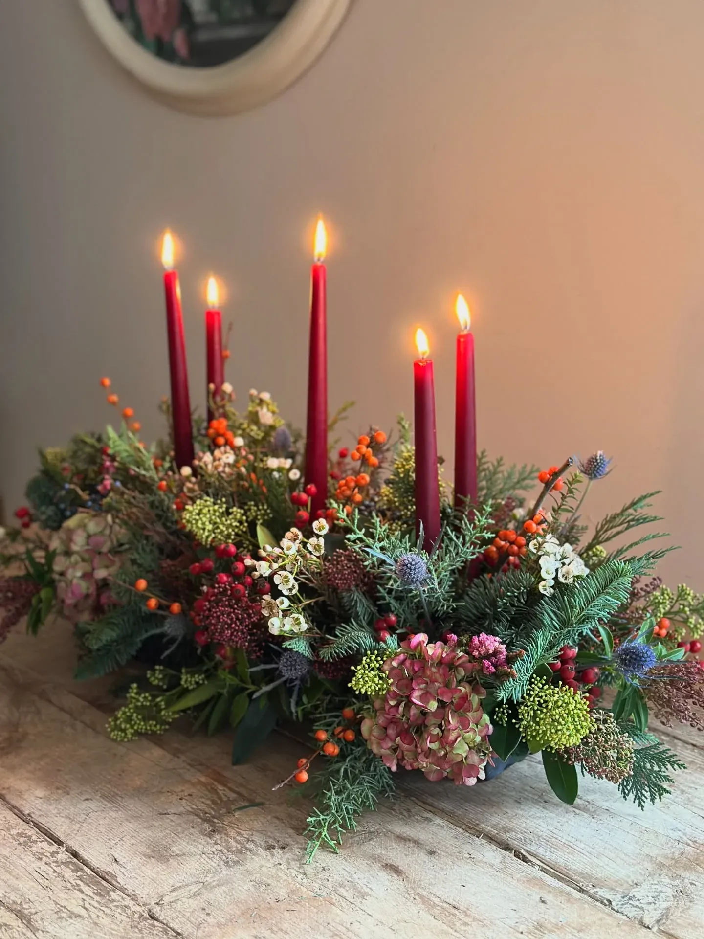 neutral dough bowl centrepiece for christmas