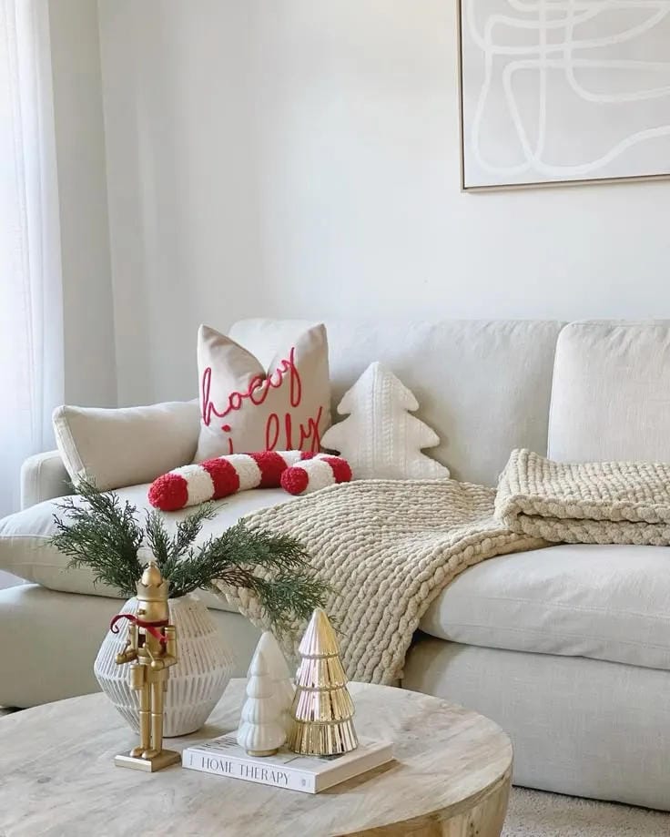 greenery coffee table decor