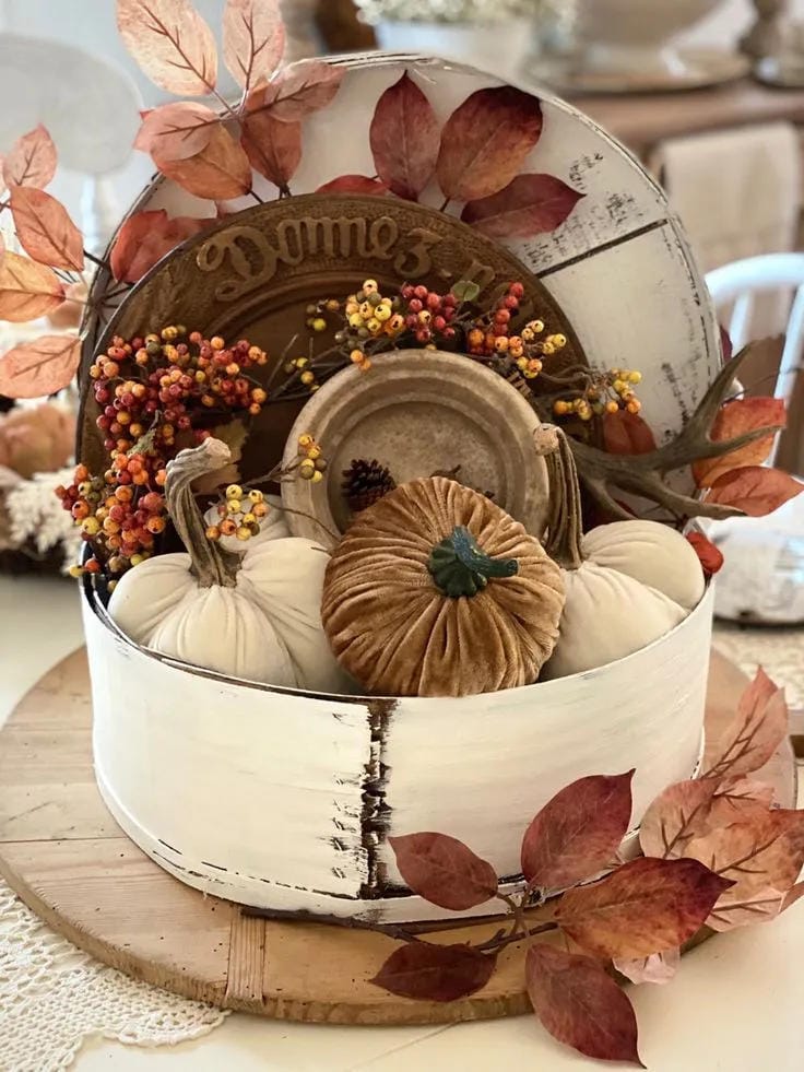 classic fall vignette ideas