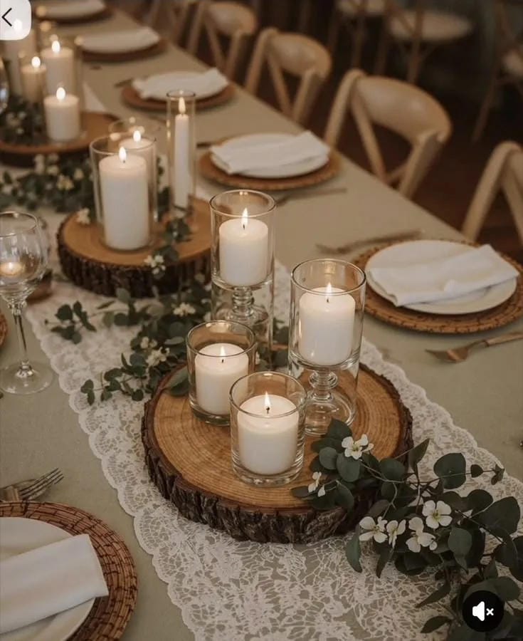country wedding centerpiece idea with simple flowers