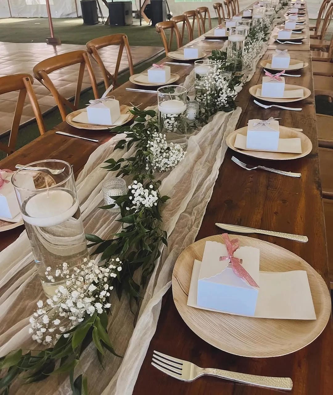 rustic table decorations for wedding