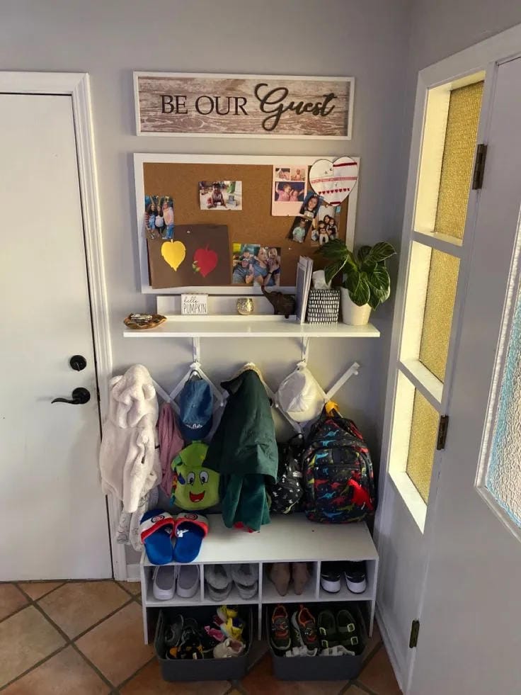 family command center entryway organization