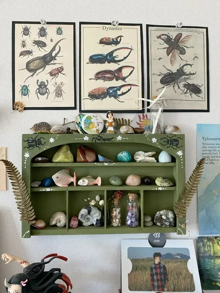bedroom trinket shelf ideas