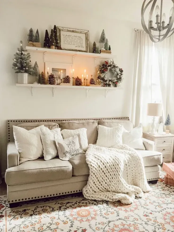 minimal above couch decor ideas