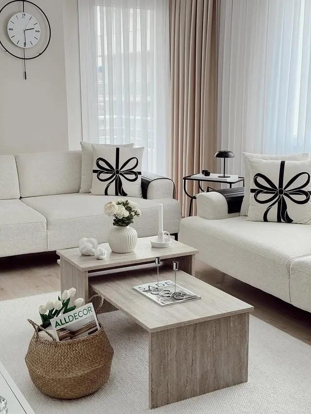 coffee table decor ideas with silver candle holders white vase brown accents and neutral living room