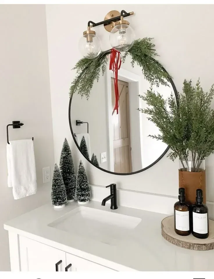 bathroom christmas decor ideas
