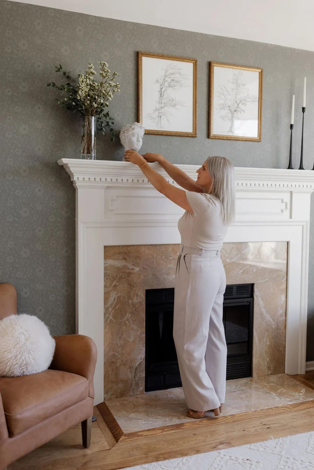summer mantel decor ideas with keep the mantel simple with framed art